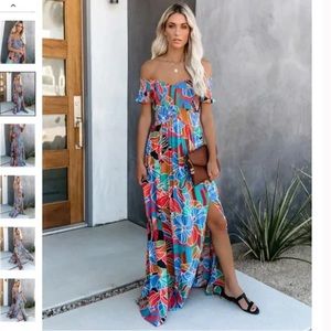 Vici Collection- Put It In Print Maxi Dress